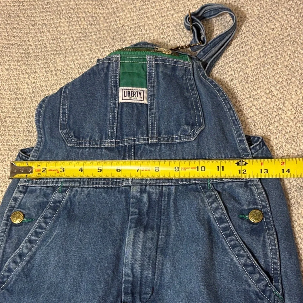 Liberty Denim Overalls with Green Trim Youth